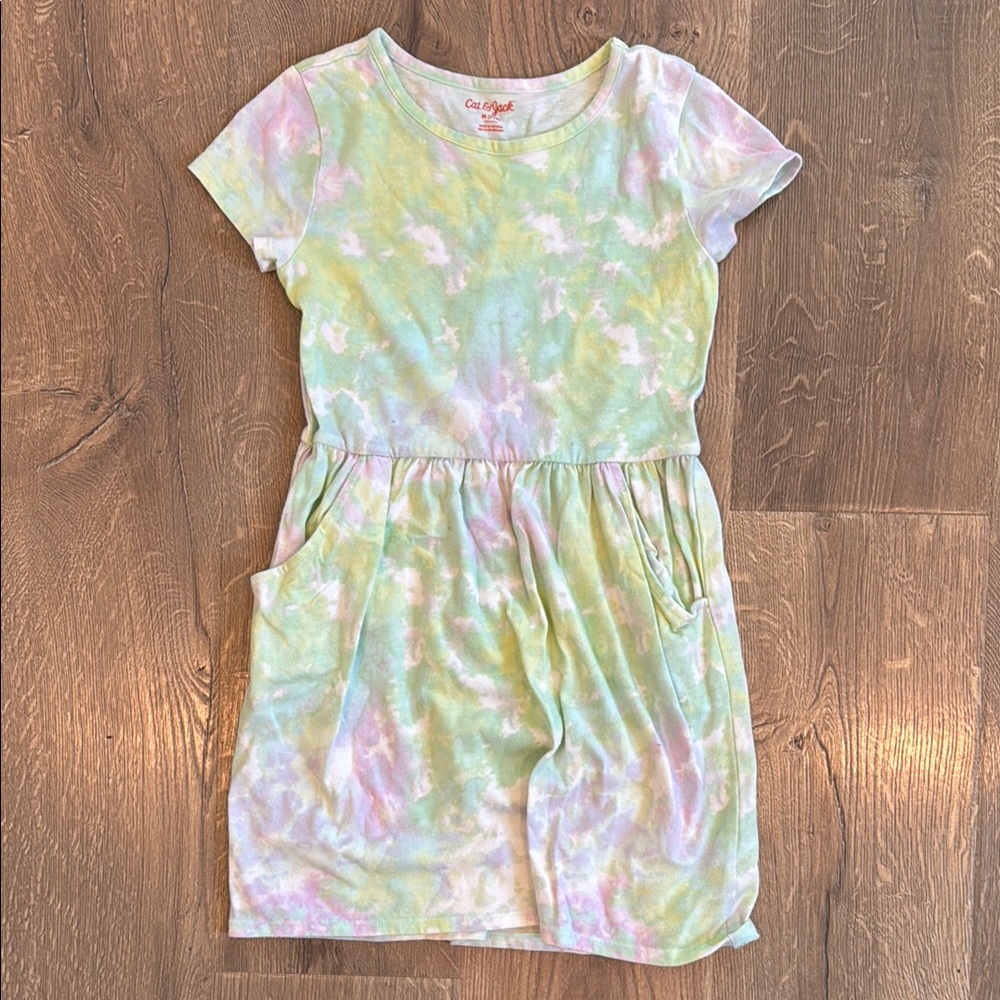Colorful Tie-Dye Kids Dress